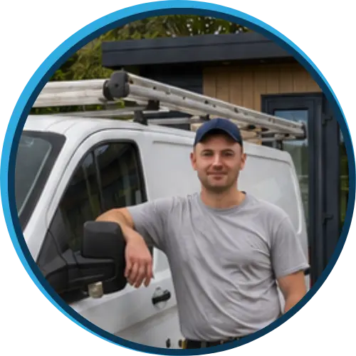 carpenter Mark from Limerick in his insured Ford Transit Custom van